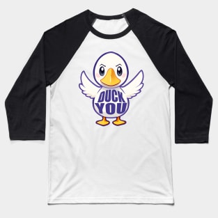 Cute Cartoon Duck Baseball T-Shirt